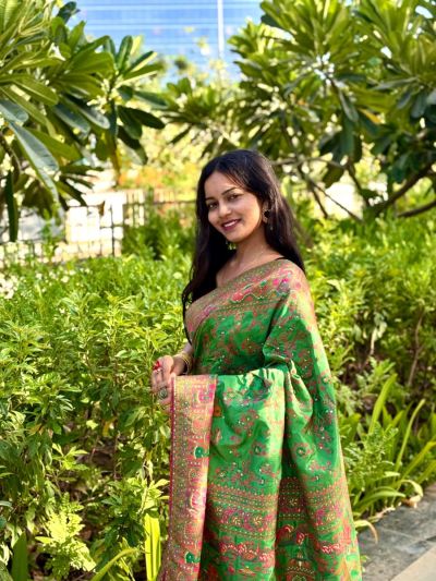  RANGRASHIYA Pasmina Jekard saree